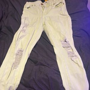 Yellow Ripped Jeans